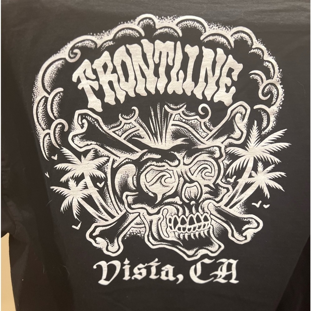 Frontline tattoo shop Vista California pocket tee size small in GUC